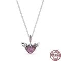 New Hot 925 Silver Shining Angel Eternal Love Women Necklace Women's Wedding High Quality Gift Fashion Charm Jewelry. 