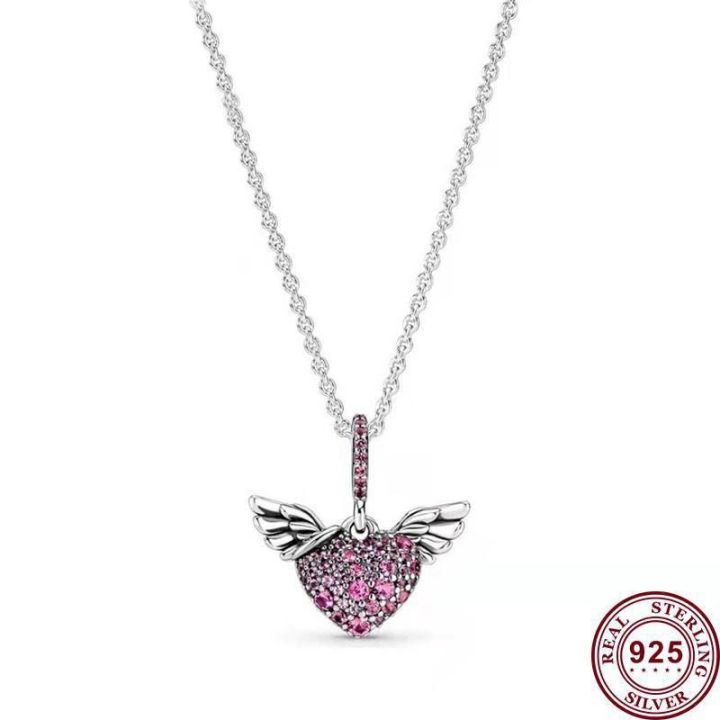 New%20Hot%20925%20Silver%20Shining%20Angel%20Eternal%20Love%20Women%20Necklace%20Women's%20Wedding%20High%20Quality%20Gift%20Fashion%20Charm%20Jewelry%20-%20Image%205
