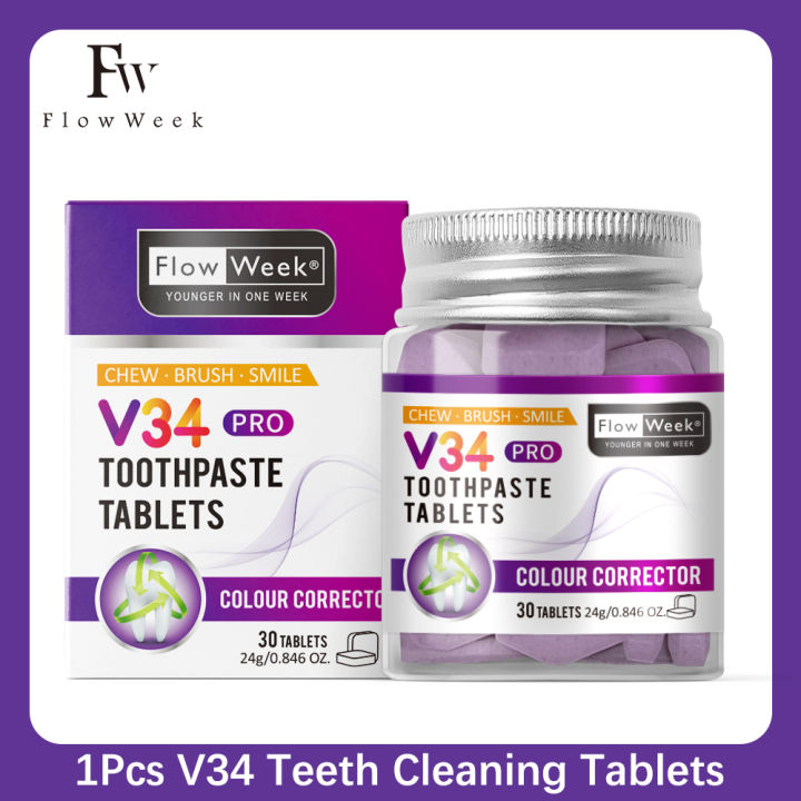FlowWeek%2030Tablet%20Of%20V34%20Teeth%20Cleaning%20Tablets%20Teeth%20Whitening%20Teeth%20Protection%20Effect%20Is%20Obvious%20Solid%20Toothpaste%20Fresh%20Breath%20-%20Image%207