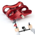 2 pcs Camera Accessory Diving Lights Ball Butterfly Clip Arm Clamp Mount Aluminum for Hero 3+/4/5 Gitup SJ6000 Camera - Black & Red. 