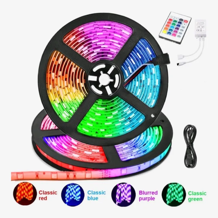 SMD%205M%20Strip%20Multicolored%20Led%20Strip%20Lights%20USB%20Powered%20With%20Remote%20-%20Image%205