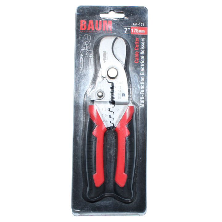 Baum 7" 175mm Art-171 Cable Cutter Multi-Function Electrical Scissors