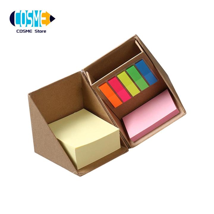 Square Box Notebook Square Box Shape Notebook with Pen Holder 500 Note Papers Organize Notes Easily Smooth Writing Thick Paper