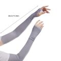 Letter Ice Silk Sleeves Thin UV Protection Anti-UV Sunscreen Sleeve Solid Color Sunscreen Sun Protection Cover Summer. 