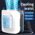 10000mAh Portable Waist Fan Plate Personal Fan, Hands-Free Wearable Mini Neck Body for Outdoor Construction Farm Work. 