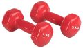Dumbbell set 3 kg , 2 pc Set Total 6 kg Home gym Equipment. 