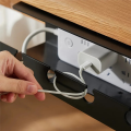 Cable Holder Under the Table, Manage Board Wires, Computer Desk Socket Fixing Without Punching, Storage Rack White. 