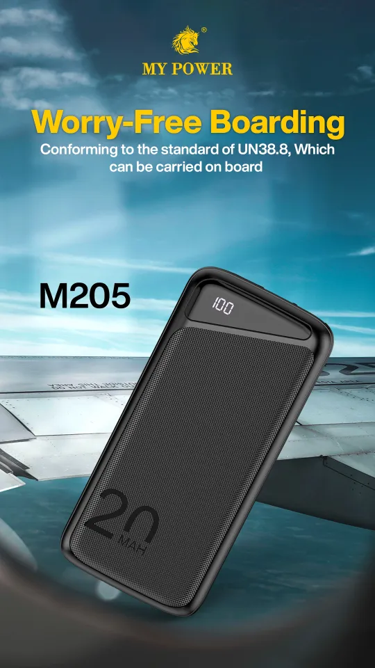 Mypower Fast charging Powerbank | 20000mah Powerbank | Pd Fast Charging Power bank | Digital Display Powerbank | M205 PD QC 3.0 Power Bank