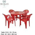 Royal Dolphin Dining Table and 4 pc Chair Set. 