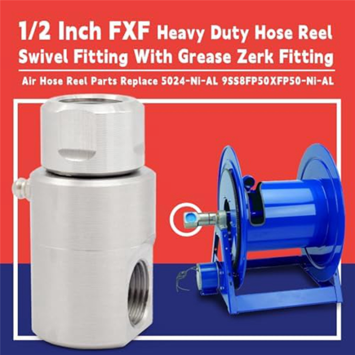 1/2In%20Hose%20Reel%20Swivel,5024-Ni-AL%20FXF%20Heavy%20Duty%20Steel%20Hose%20Reel%20Swivel%20with%20Grease%20Fitting%20for%20Industrial%20Rotary%20Unions%20Easy%20Install%20-%20Image%207