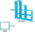 9 Cubes Bookshelf, 4 Tier Shelf Adjustable Diy Bookcases For Kid, Book Shelf Organizing Storage Shelving Cabinet For Bedroom Living Room Office. 