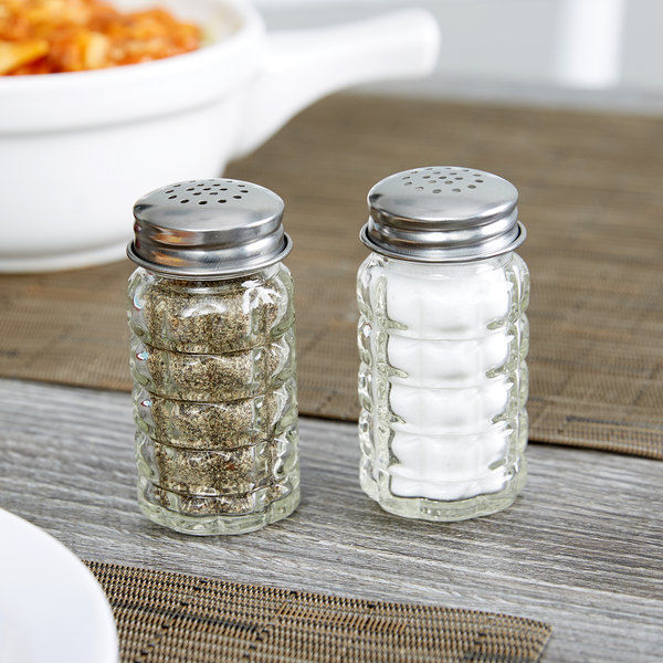 Retro Glass Salt and Pepper Shakers (Set of 2)