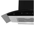 FABER CREST 3D IND HC SC BK 90 Cm 1200m3/hr Ducted Auto Clean Wall Mounted Chimney with Touch Control (Black). 