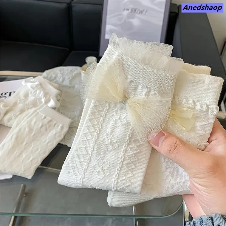 NEW%20Anedshaop%20New%20style%20Lolita%20Lace%20White%20Socks%20Women%20JK%20Bow%20Frilly%20Socks%20Female%20Sweet%20Long%20Cotton%20Socks%20Girls%20Ankle%20Dress%20Calcetine%20Medias%20-%20Image%206