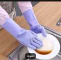 Vylon Magic Reusable Silicone Gloves with Wash Scrubber, Heat Resistant, for Cleaning, Household, Dish Washing, Washing the Car. 
