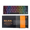 Bajeal Tritium Rainbow RGB Gaming Mechanical Keyboard Blue Switch Detachable Wire - 61 Keys. 
