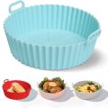 6 Pcs Reusable Air Fryer Silicone Pot Liners - Non-Stick| Heat-Resistant Basket Baking Trays for Air Fryers| Ovens | Dishwasher Safe | Multicolor | Ideal for Healthy, Mess-Free Cooking. 