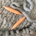 NAMUNY 3PC Wooden Circular Knitting Needles,15/20/25mm Natural Wood Jumbo Needle for Chunky Yarn Giant Circular Knitting Needle. 