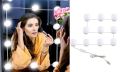 Sparkle Hollywood Style LED Vanity Mirror Lights Kit with 10 Dimmable Light Bulbs For Makeup Dressing Table (No Mirror). 