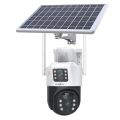 WiFi Solar Camera Dual Lens 2+2MP Dual Screen Battery CCTV Motion Detection Home Protection Security. 