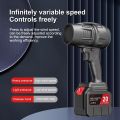 Durable 21V Handheld Air Blower High Power Stepless Speed Turbo Fan Leaf Blower Strong Blowing Handheld Jet Fan Outdoor. 