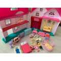 Happy Family Home Sweet Doll House Full Set With New Series & Ultra Cool Style (Multicolor). 
