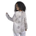 Kurtis White Om Printed T-Shirt For Women. 