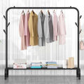 Heavy Duty Rolling Clothes Rack with Pull Rod – Freestanding Metal Garment Stand with Shoe Rack, Hat & Coat Hanger for Home, Hall, Bedroom | Cloth Hanger (White/Black). 