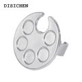 DISICHEN Bargain price Mini Nail Art Color Palette Cute Round/Footprint Design Finger Ring Mixing Color UV Gel Painting Palette Manicure Nail Tools. 