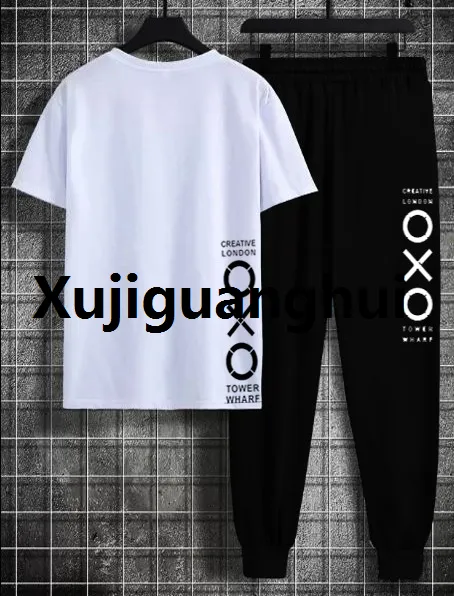 Xujiguanghui%20New%20Comfortable%20Summer%20Arrival%20Printed%20Tracksuit%20Set%20Half%20Sleeves%20T-Shirt%20With%20Long%20Pant%20Export%20Quality%20Sports%20And%20Casual%20Wear%20-%20Image%203