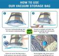 Vacuum Bag For Clothes With Pump - 5 Pieces | Smart Space Saver Vacuum Bags For Travel | Pack Of 5 Compression Storage Bags For Clothes. 