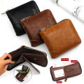 HOT MenBense Men's Short New Wallet Fashion Casual Large-Capacity Wallet Multi-Card Wallet Men's Retro Style PU Soft Leather Men's Zipper Coin Purse Dompet Lelaki Pendek Zip Beg Duit Syiling 男士钱包短款零錢包. 