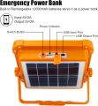 100W Portable Solar Flood Light 10000LM with 12500mAh Battery, USB Rechargeable LED Work Lamp, 5 Lighting Modes, Waterproof IP66 for Construction, Camping & Emergency Use. 