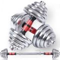 York Chrome Coated 20KG Adustable Dumbbell Set. 