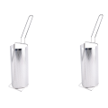 JINMY 2X Stainless Steel Fried Basket Long Fry Potato Chip Container Best for French Fries Potato Chip Squeezers Kitchen Tool. 