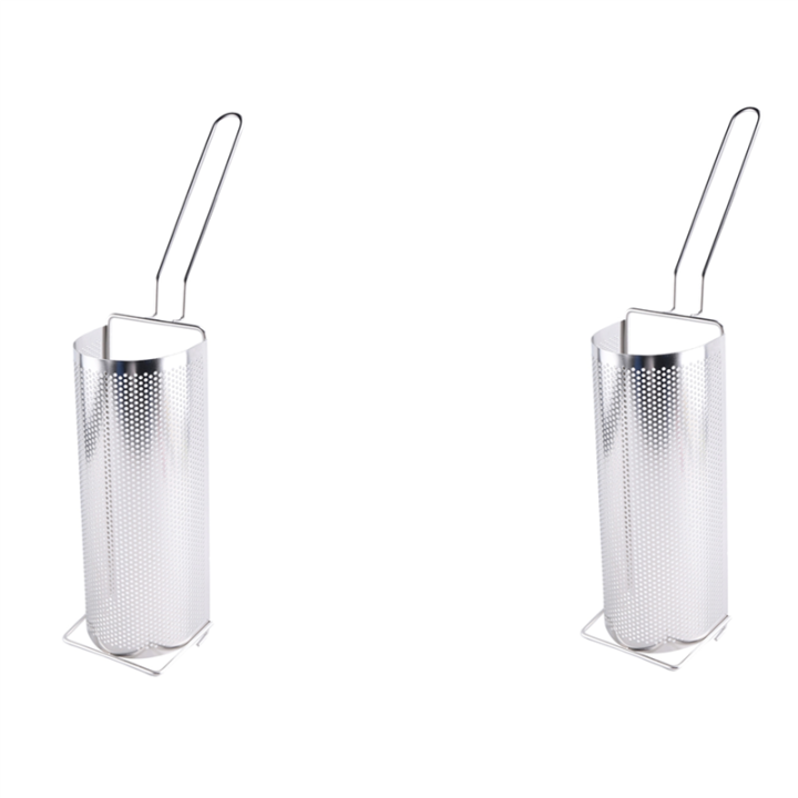 JINMY 2X Stainless Steel Fried Basket Long Fry Potato Chip Container Best for French Fries Potato Chip Squeezers Kitchen Tool