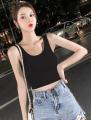 Pack Of 3 Pcs Ribbed Crop Cami Top For Women. 