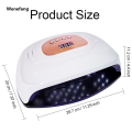 Wenefang Portable UV LED Dual Light Source Nail Dryer Lamp with Digtal Disolay Screen, 57 pcs Light Beads for Salon Home Manicure Machine. 