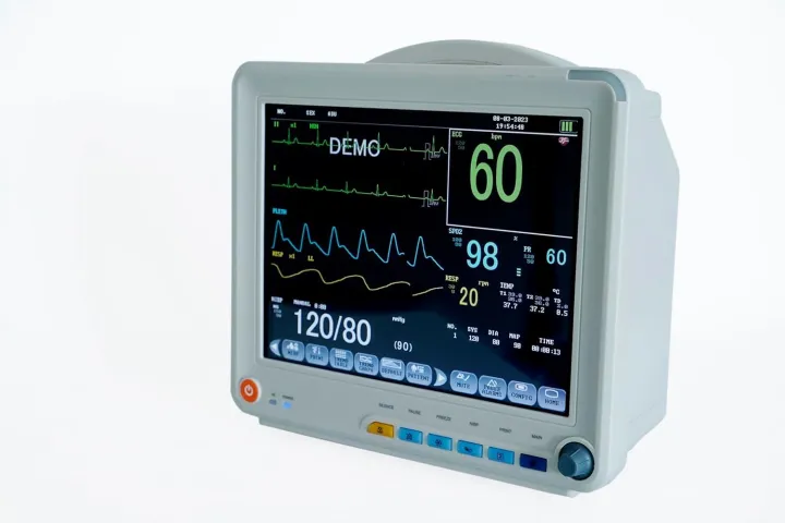 Patient Monitor System with 5 Parameters - SpO2, ECG, NIBP, Temperature ...