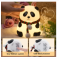 Cute Panda Silicon USB Rechargeable Night Light Lamp Night Lamp (8.5 cm, Multicolor). 