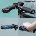 ROCKBROS Leather Bicycle Grips Liquid Silicone MTB Handle Ergonomics Handlebar Grip Bilateral Lock Non-slip Cozy Bike Accessorie. 