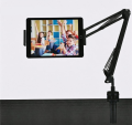 Adjustable Cantilever Tablet & Mobile Stand with 360° Rotation | Universal Desk Clamp Holder for Phone, iPad & Tablet. 