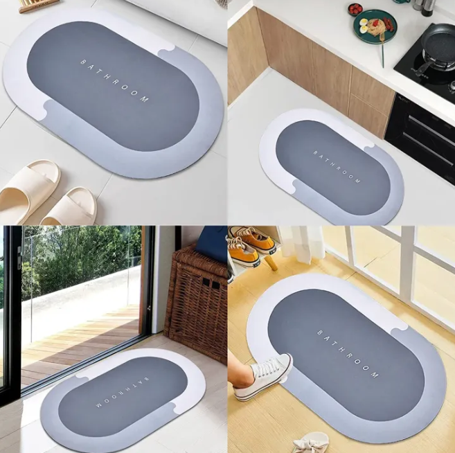 Pack Of 2 Bathroom Mat Super Absorbent Non-slip Carpets Quick Drying Floor Rug Soft Room Entrance Doormat Bathroom Carpet