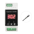 Professional Digital Temperature Controller with Relays Output Din Rail Mounted Controller for Heating and Cooling Wire Ear Probe. 