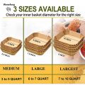 Wenefang 100PCS Large Air Fryer Disposable Paper Liner Square 23cm Non-stick Luxury Airfryer Parchment Baking Paper for Cooking Steaming Basket. 