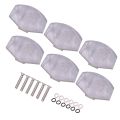 FORIDE 6 Pcs Guitar Tuners Buttons White Pearl Tuning Key Square Buttons Handle Caps. 