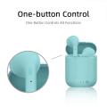 New style I12 Macaron Bluetooth Headset Matte Sports Binaural Wireless I12tws Bluetooth Headset 5.0. 