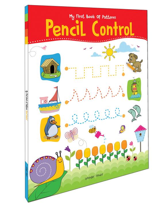 My First Book of Pencil Control - Wonder House  : Practice Pattern Writing (Full Color Pages) For 2-4 Year Kids - Writing Books