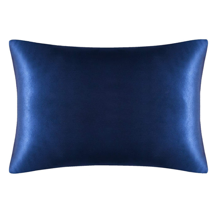 FORIDE 2X Both Sides Natural Pure Silk Pillowcase for Hair and Skin, 600 Thread Count 50X75cm-Navy Blue