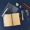 A5/A6/A7 Transparent PVC Clip File Folder Notebook Loose Leaf Ring Binder Planner Agenda School Office Supplies 1Pcs. 